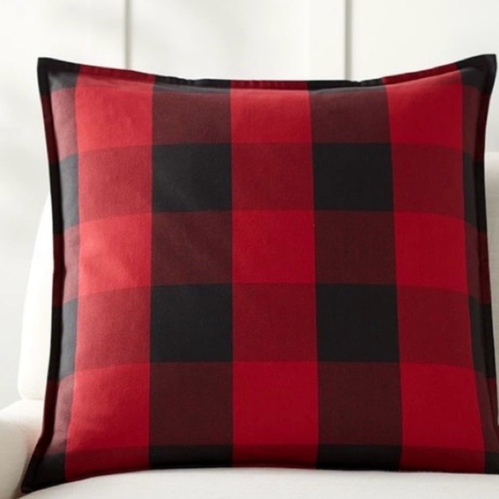 Pottery Barn Red Buffalo Plaid Pillow Covers (set of 2)